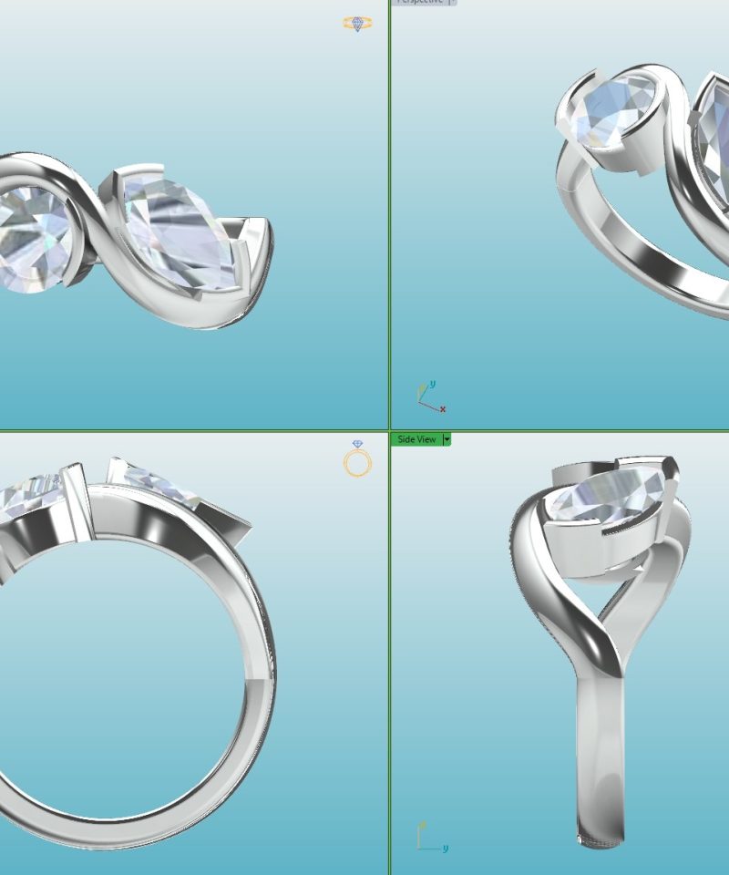Marquise and Round Custom Design
