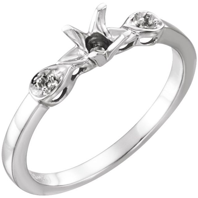 Accented Vintage-Inspired Engagement Ring or Band