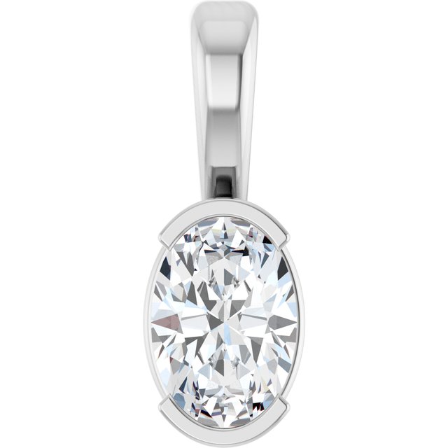 Half-Bezel Solitaire Pendant