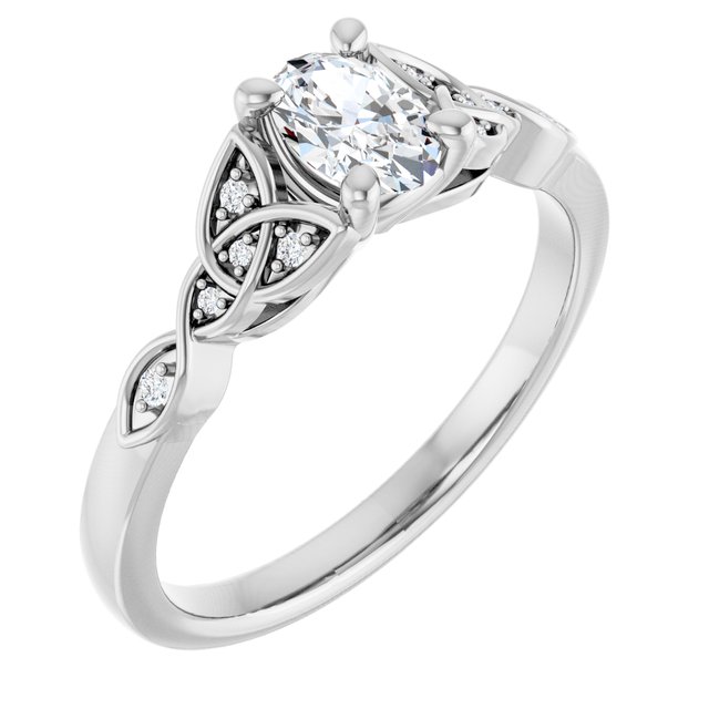 Accented Celtic-Inspired Engagement Ring or Band