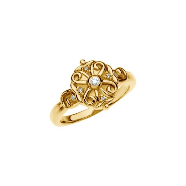 Accented Scroll Ring