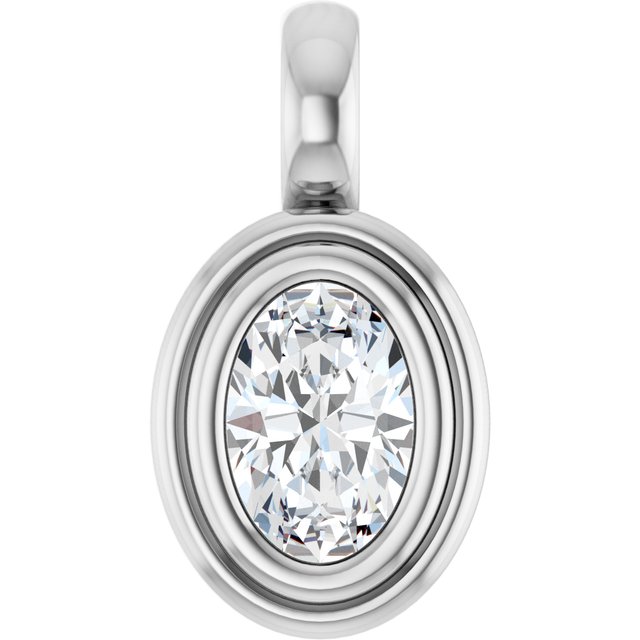 Bezel-Set Solitaire Charm/Pendant