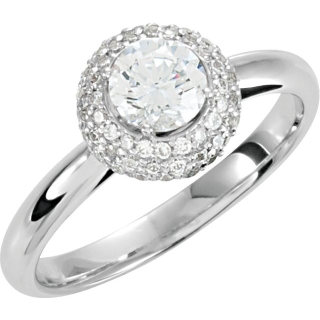 Hidden Halo-Style Engagement Ring