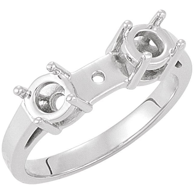 Round Side-Stone Peg Shank