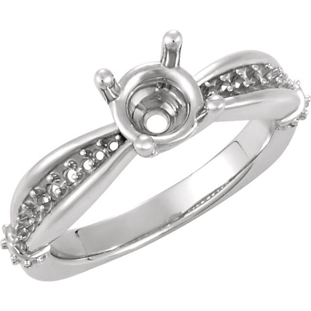 Accented Euro Shank Engagement Ring or Band