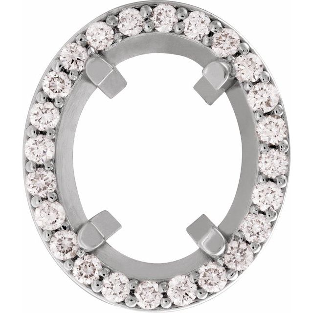 4-Prong Halo-Style Earring Setting