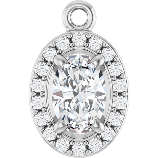 Oval Halo-Style Dangle