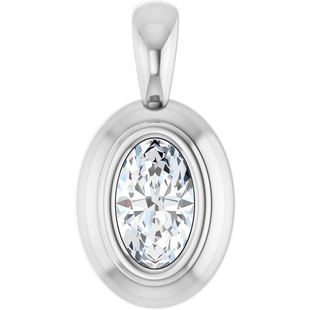 Bezel-Set Solitaire Pendant