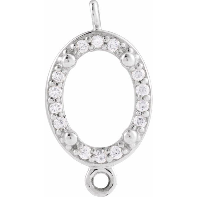 Oval 4-Prong Halo-Style Link