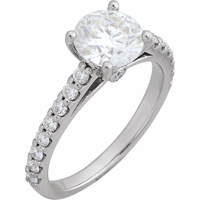 Accented Cathedral Engagement Ring or Band