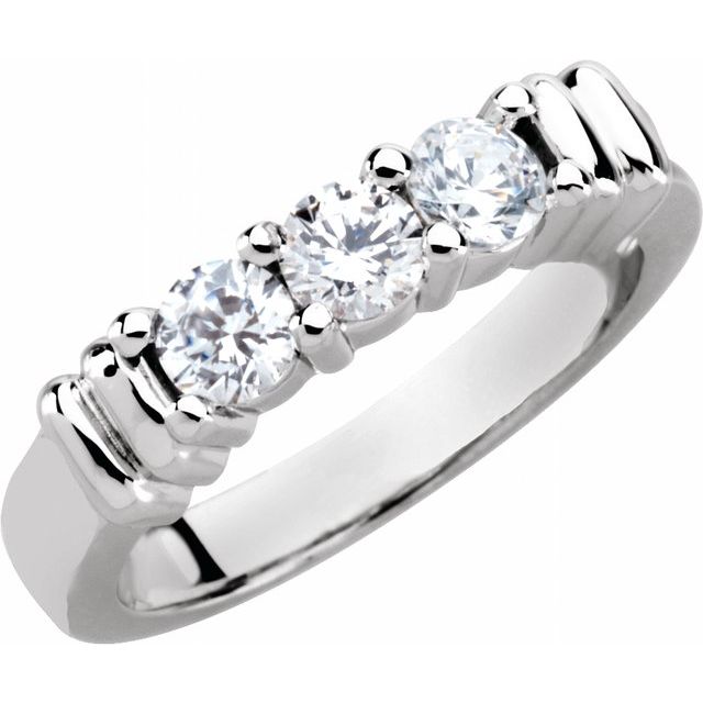 Three-Stone Anniversary Band