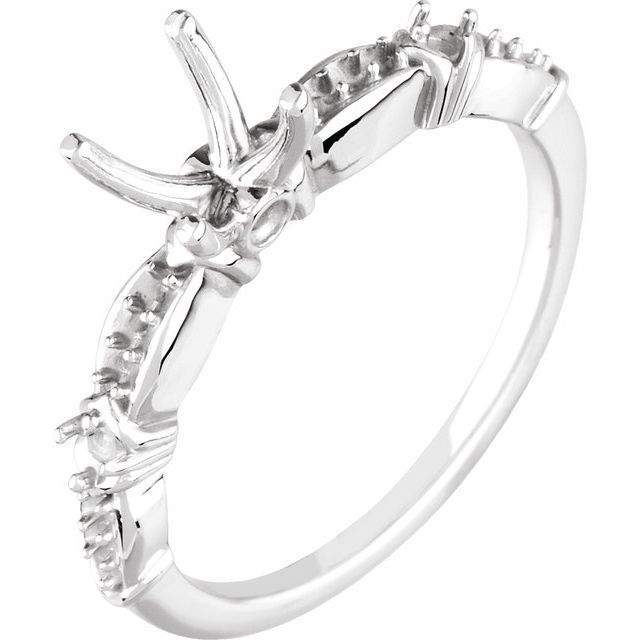 Accented Vintage-Inspired Engagement Ring or Band