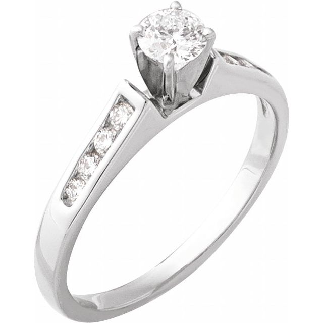 Accented Cathedral Engagement Ring, Band or Shank