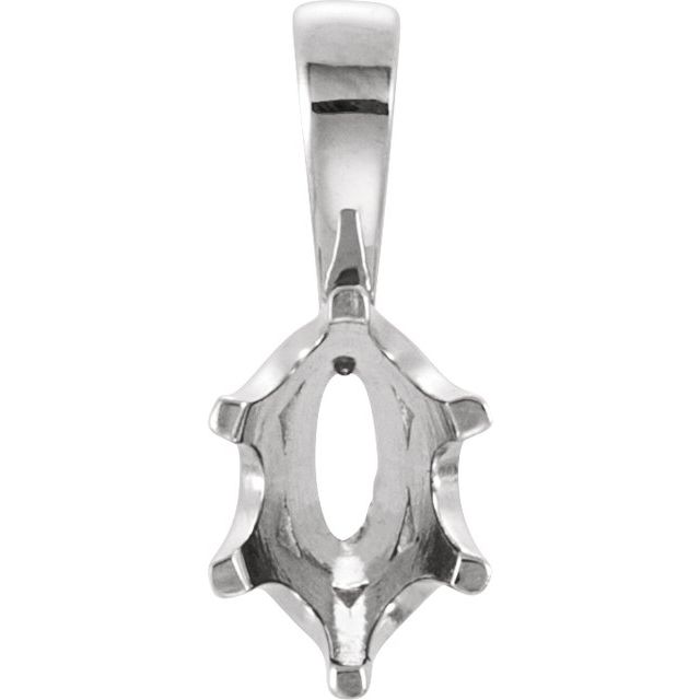 Oval 6-Prong Crown Pendant