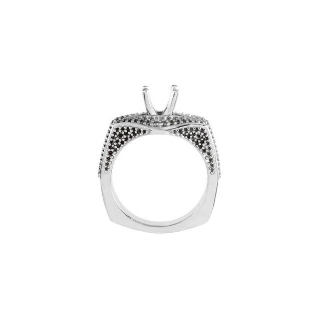 Accented Euro Shank Engagement Ring - Image 2