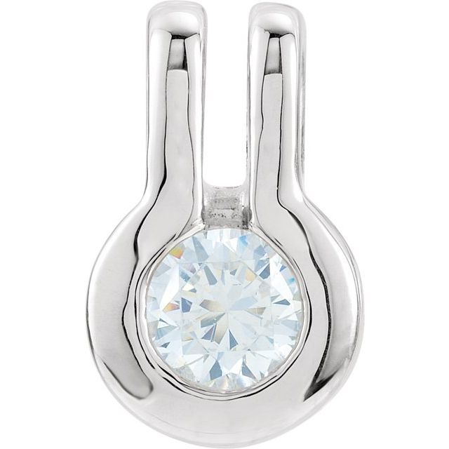 Bezel-Set Solitaire Slide Pendant