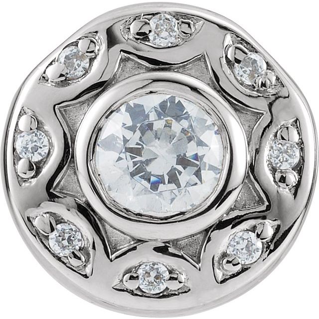 Halo-Style Bezel-Set Pendant