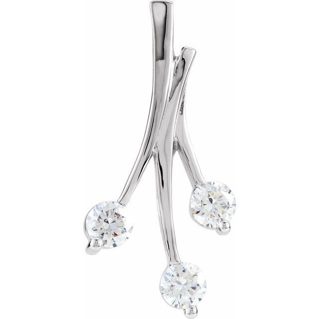 Three-Stone Freeform Slide Pendant