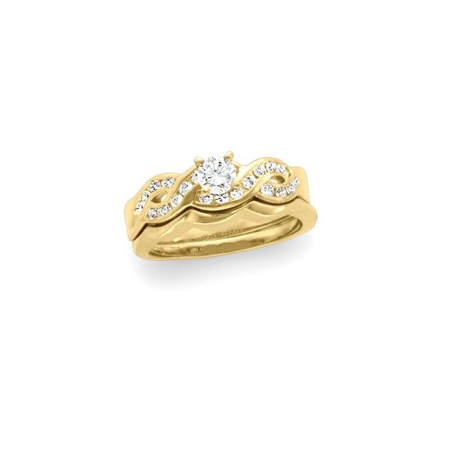 Accented Twisted Engagement Ring or Band