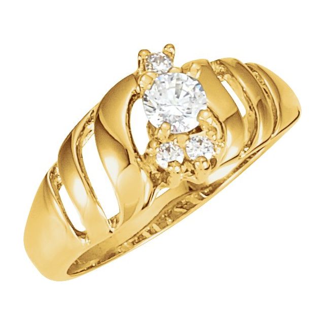 Accented Engagement Ring or Band