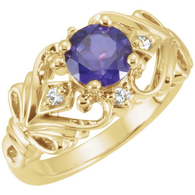 Accented Openwork Ring