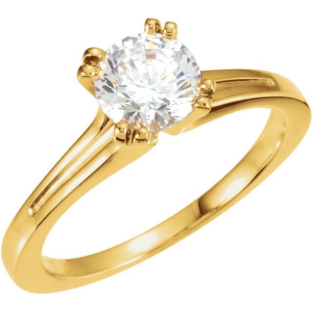 Twin-Prong Solitaire Engagement Ring or Band