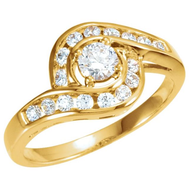 Accented Bypass Engagement Ring or Band