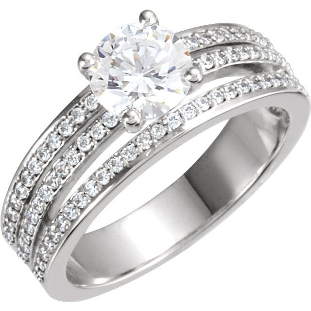 Accented Engagement Ring or Band