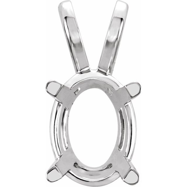 Oval 4-Prong Basket Pendant