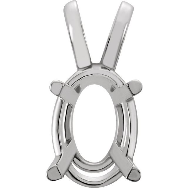 Oval 4-Prong Lightweight Pendant