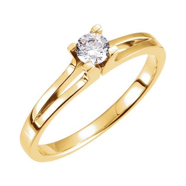 Solitaire Split-Shank Engagement Ring - Image 2