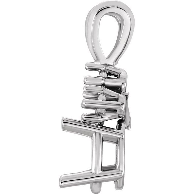 Oval 4-Prong Accented Pendant - Image 2