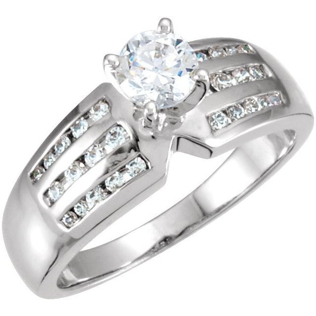 Accented Engagement Ring or Band