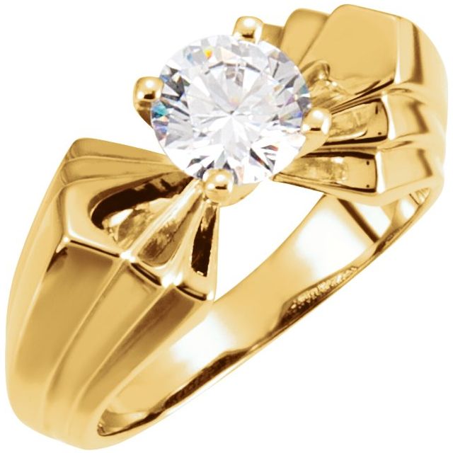 Solitaire Freeform Engagement Ring