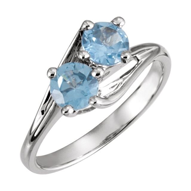 Two-Stone Swirl Ring