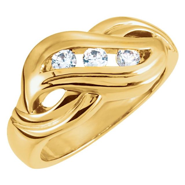 Three-Stone Channel-Set Ring
