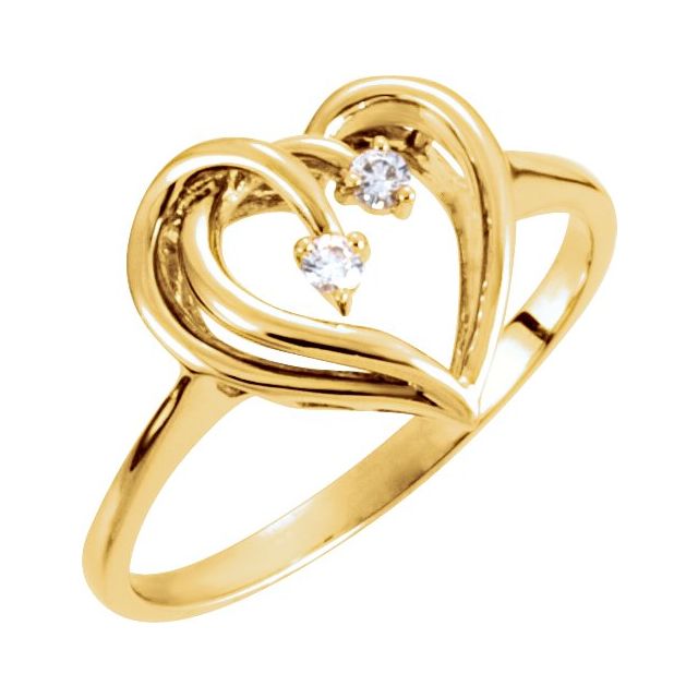 Accented Heart Ring