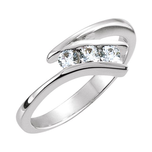 Three-Stone Bypass Ring