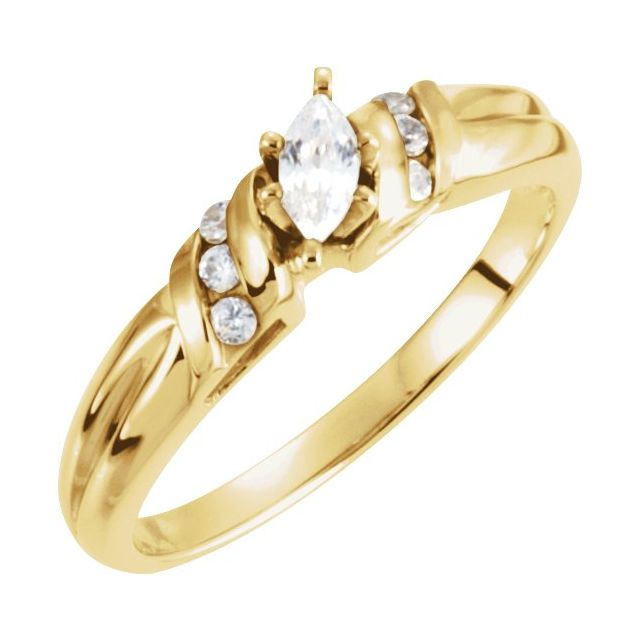 Accented Engagement Ring or Band