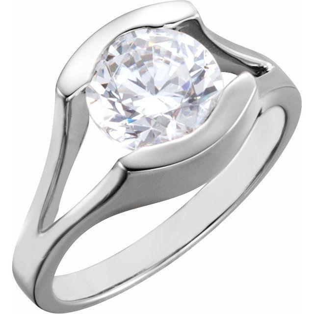 Channel-Set Solitaire Engagement Ring or Band