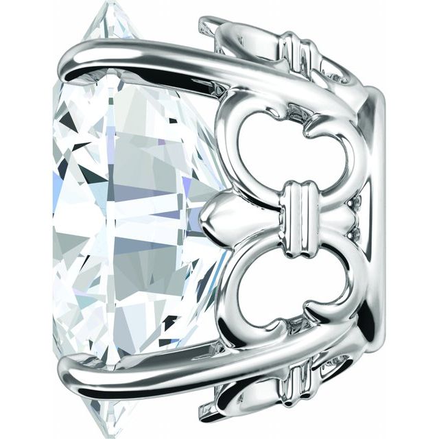 4-Prong Fleur-de-lis Earring Setting - Image 3