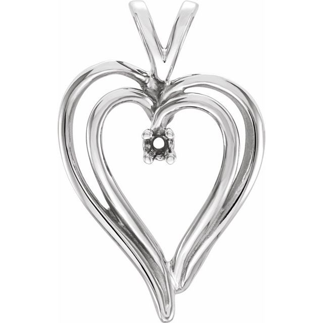 Accented Heart Pendant