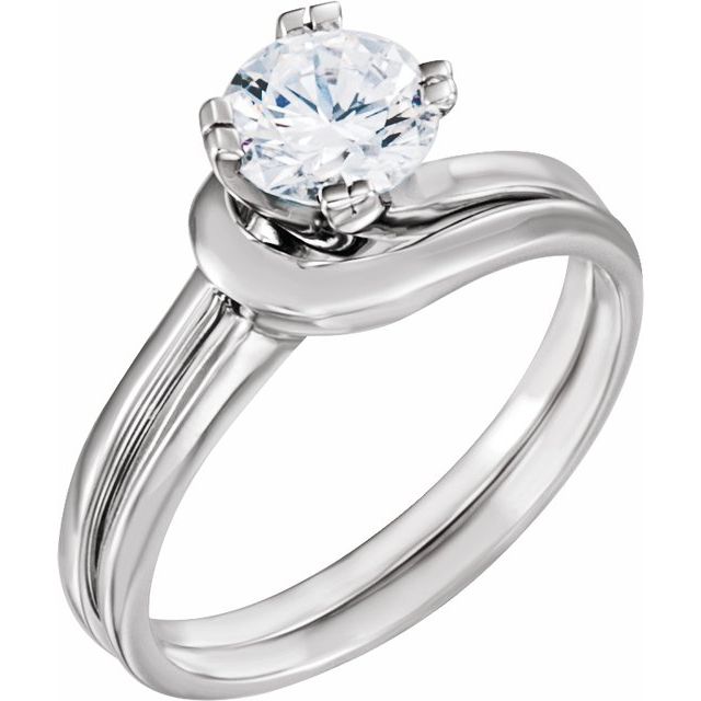 Split-Prong Solitaire Engagement Ring or Band