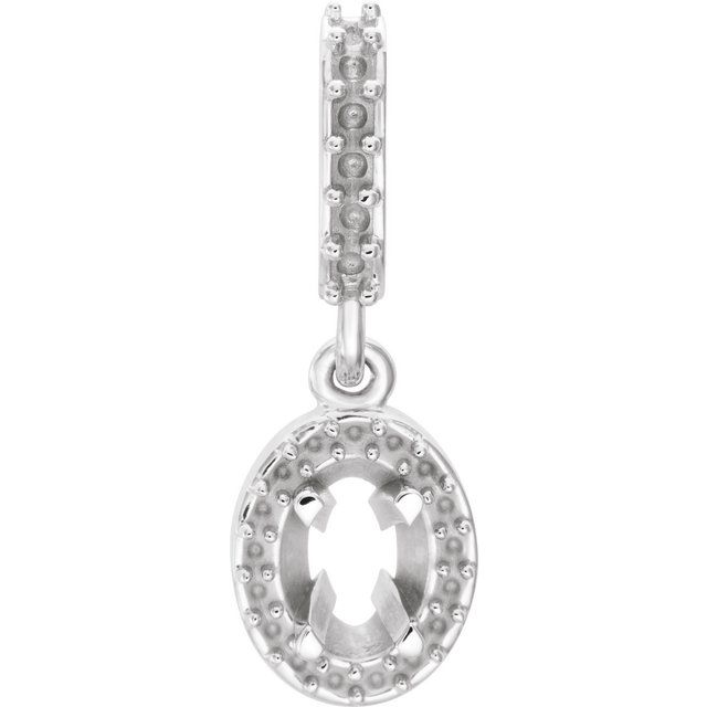 Oval Halo-Style Pendant