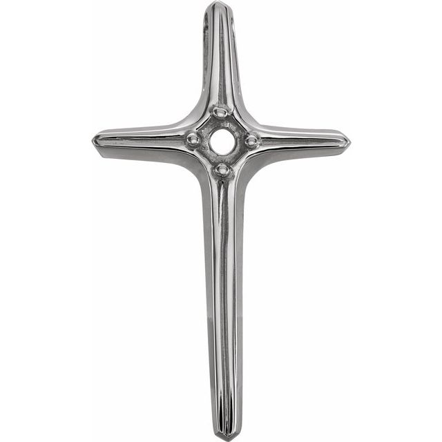 Solitaire Cross Pendant