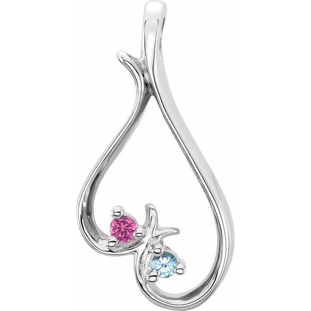 Family Heart Slide Pendant