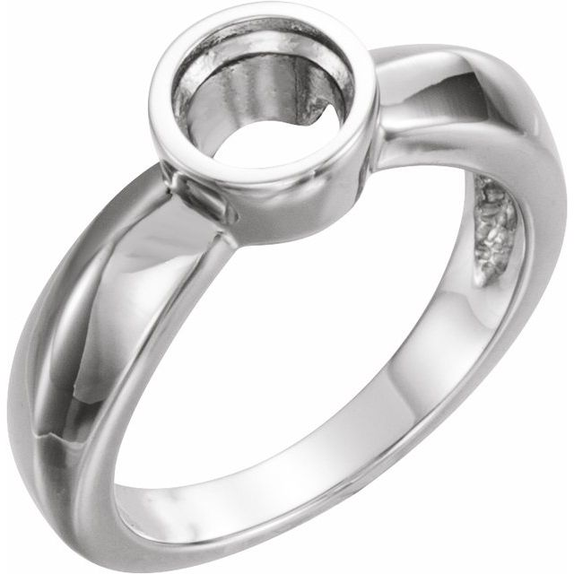 Bezel-Set Solitaire Engagement Ring