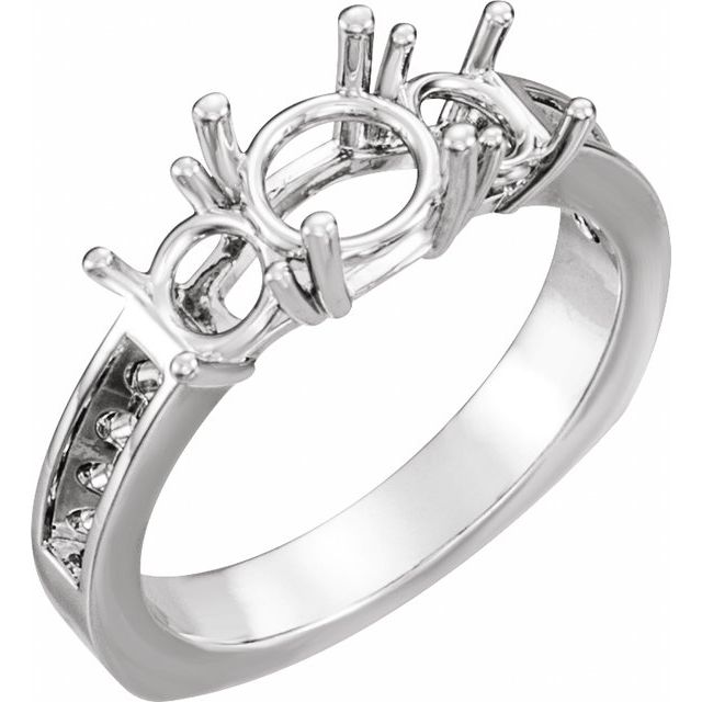 Three-Stone Accented Engagement Ring or Band