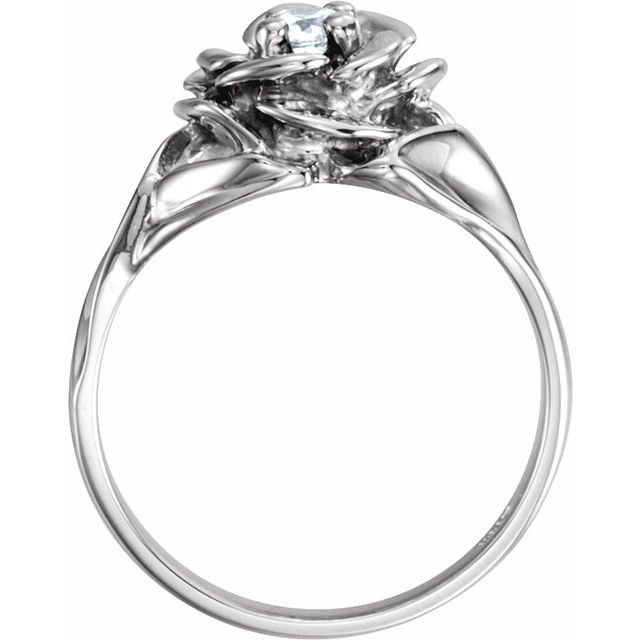 Accented Floral Ring - Image 2