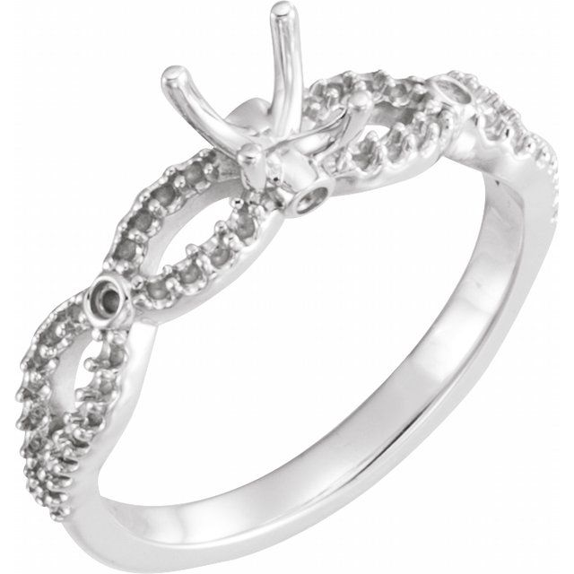 Accented Infinity-Inspired Engagement Ring or Band